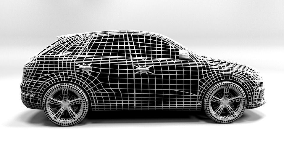 AUDI RSQ3 Low-poly 3D model_7