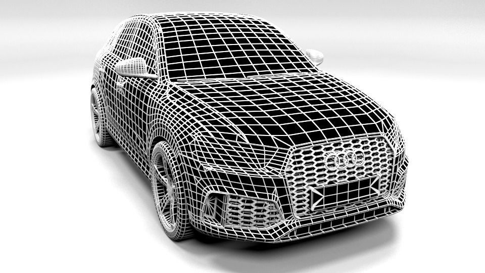 AUDI RSQ3 Low-poly 3D model_1