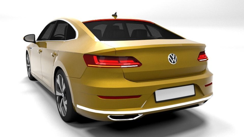 VW ARTEON 2018 Low-poly 3D model_2