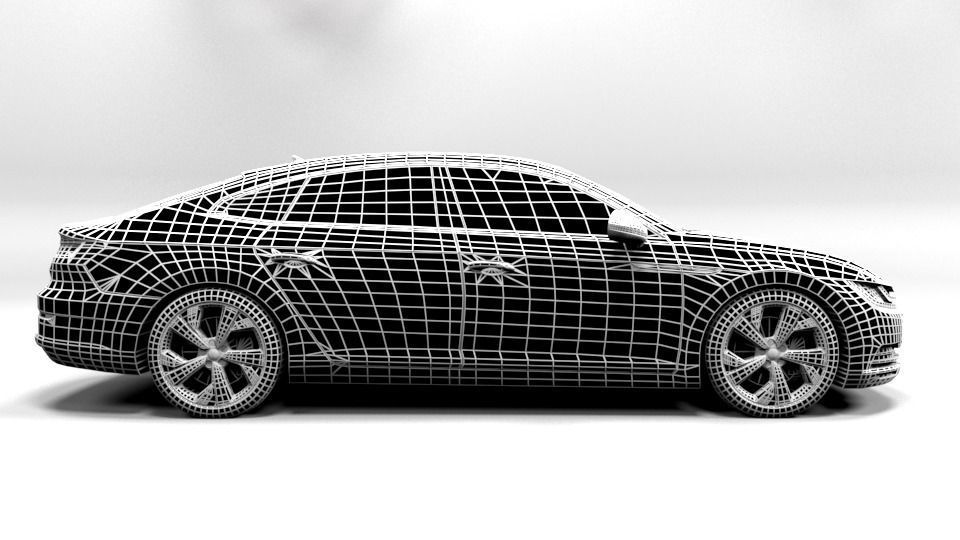 VW ARTEON 2018 Low-poly 3D model_9