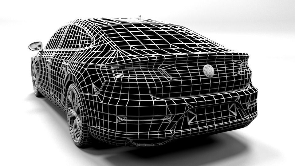 VW ARTEON 2018 Low-poly 3D model_3