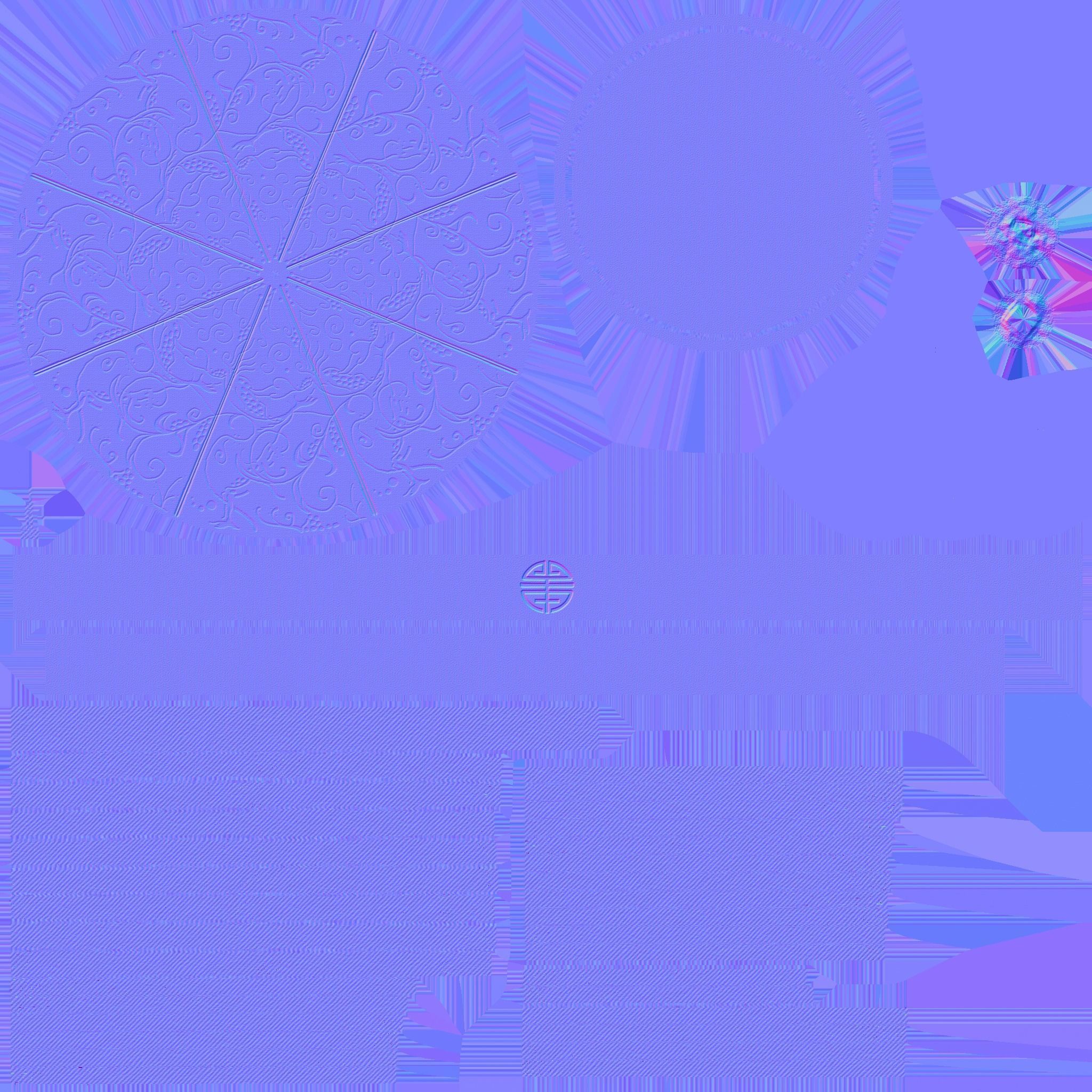 Chinese Traditional Hat A03 Black Red - Character Design Low-poly 3D model_25