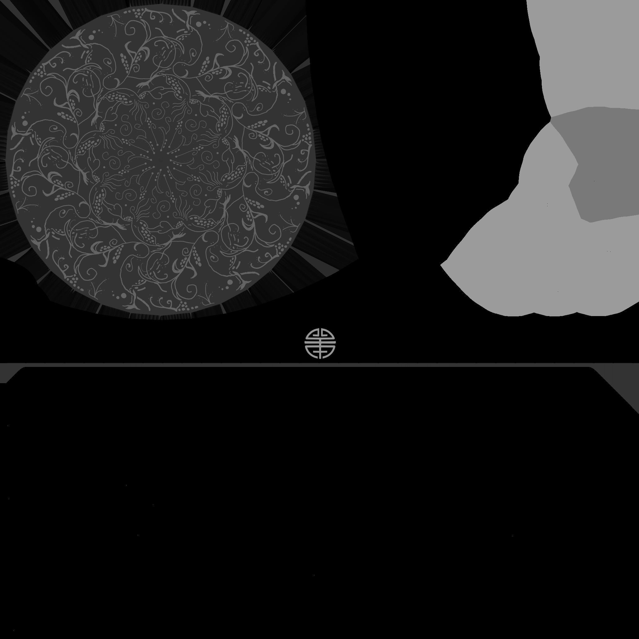 Chinese Traditional Hat A03 Black Red - Character Design Low-poly 3D model_24