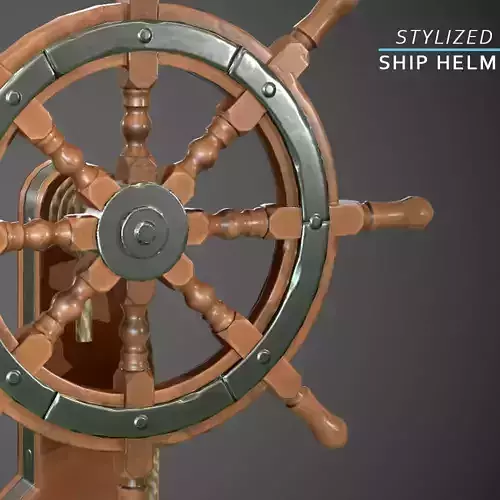 Stylized Ship Helm - Game Ready Asset