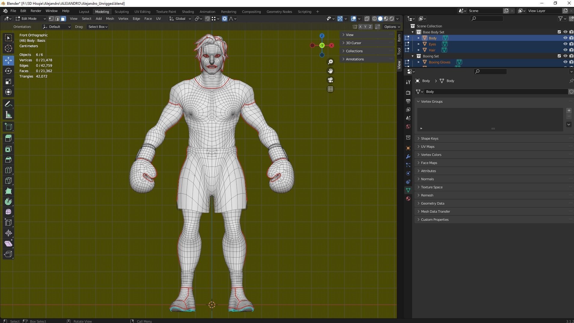 Low Poly Boxer - MMA Fighter - Alejandro Low-poly 3D model_19
