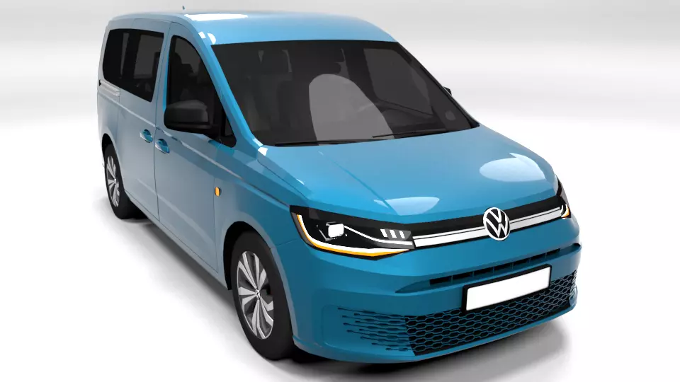 CADDY MAXI PASSENGER Low-poly 3D model