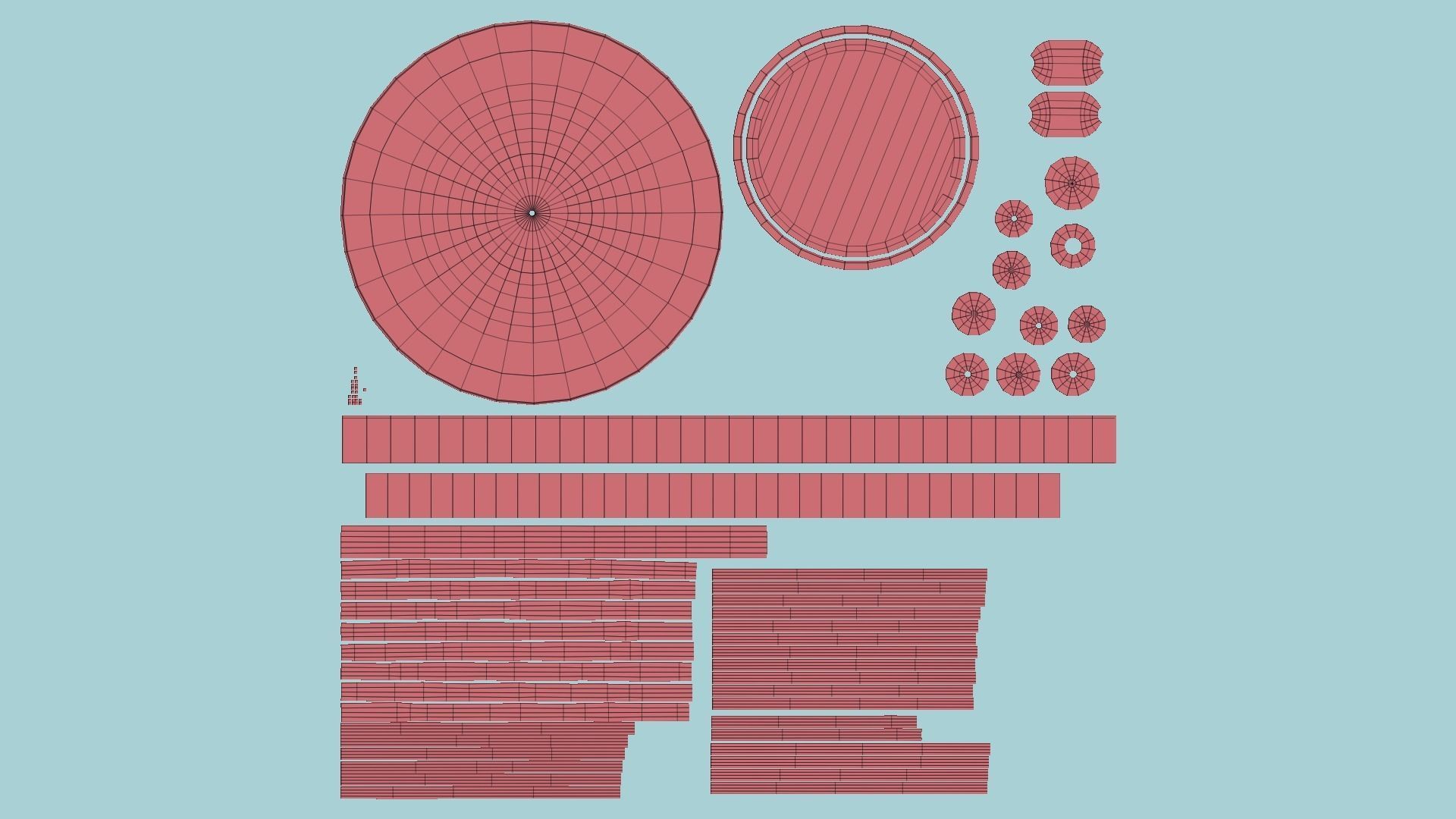 Chinese Traditional Hat A05 Red - Character Design Low-poly 3D model_13