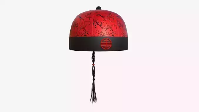 Chinese Traditional Hat A05 Red - Character Design Low-poly 3D model Chinese Traditional Hat A05 Red - Character Design Low-poly 3D model