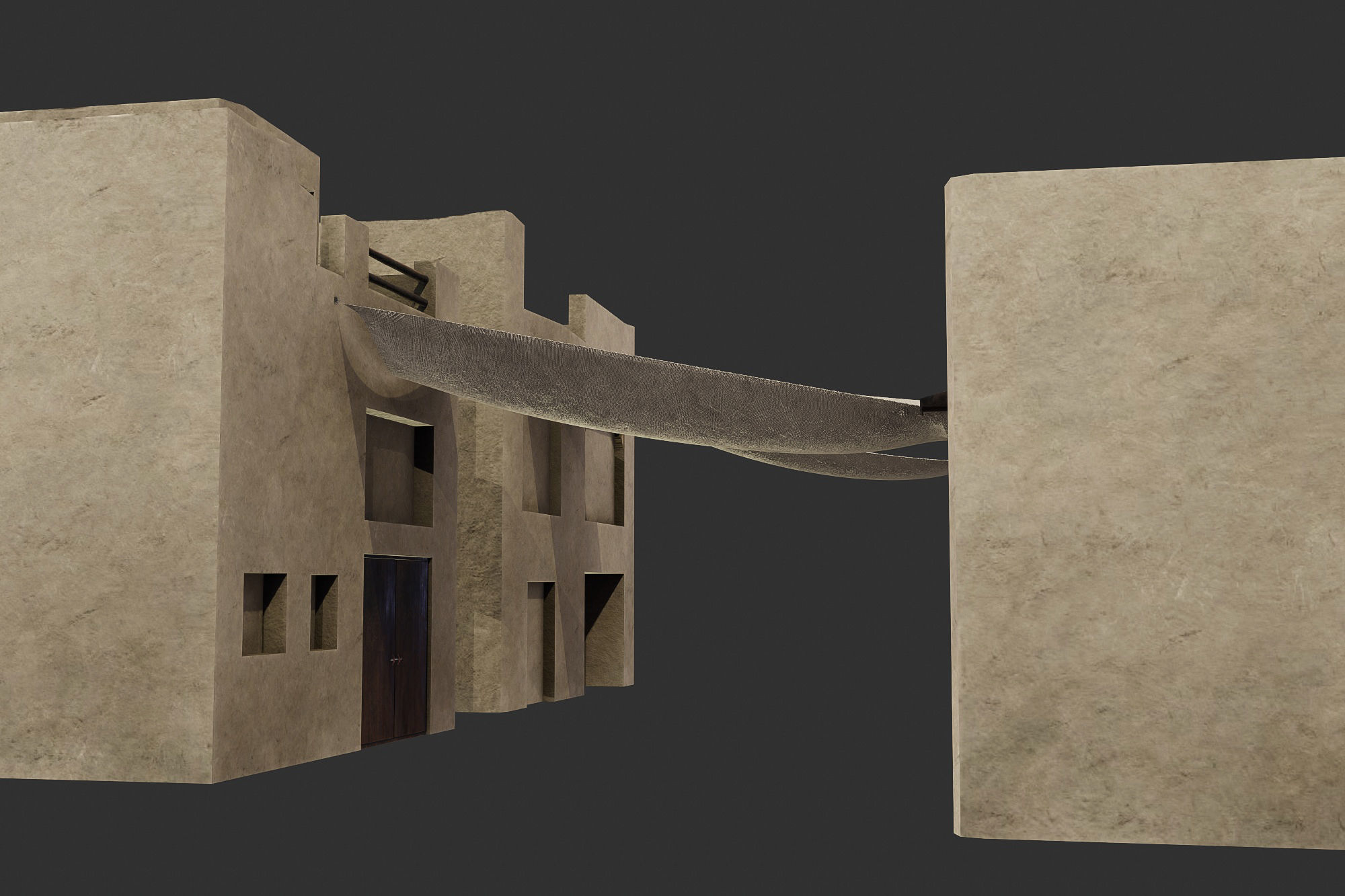 3D model 3 Lowpoly Arabian Middle East Building VR / AR / low-poly ...