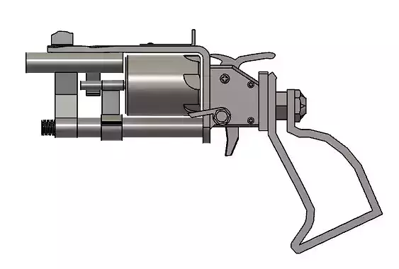 Fallout 4 Pipe Revolver Replica 3D print model