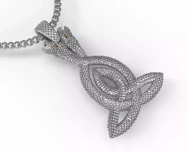 Twist Snake Printable Pendant