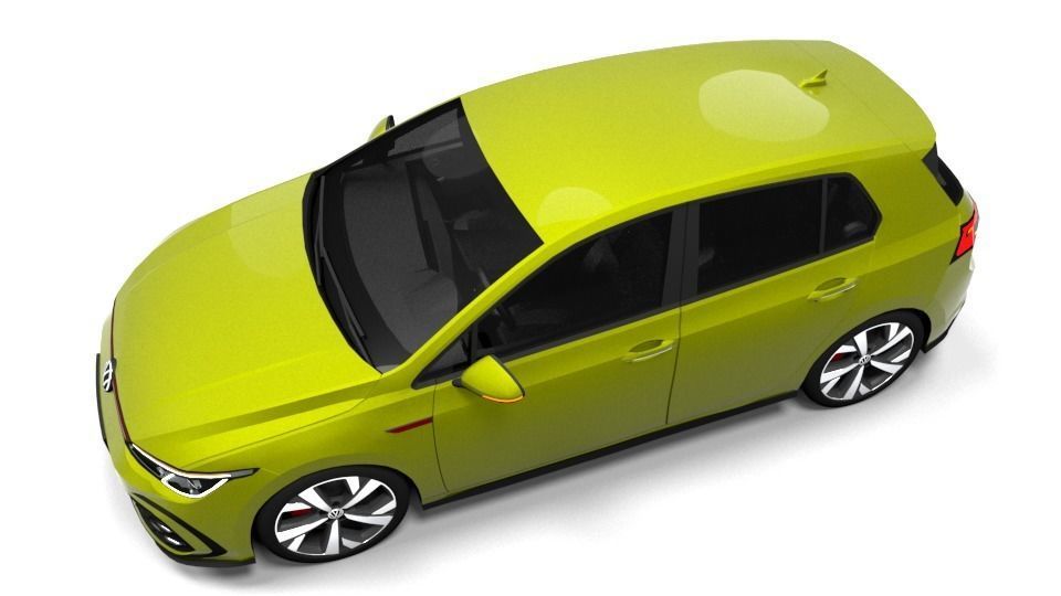 GOLF 8 GTI Low-poly 3D model_4