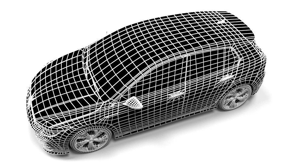 GOLF 8 GTI Low-poly 3D model_5