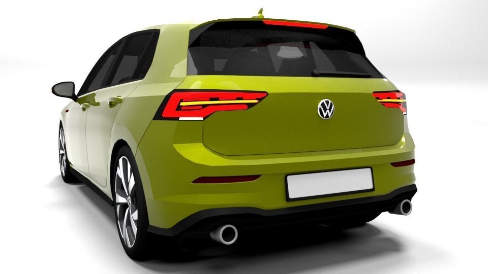 GOLF 8 GTI Low-poly 3D model_2