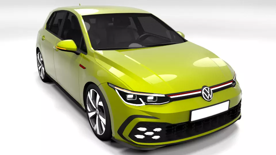 GOLF 8 GTI Low-poly 3D model_0