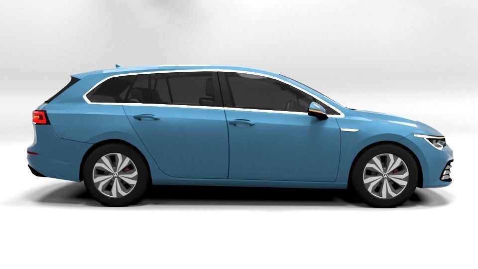 GOLF 8 VARIANT Low-poly 3D model_6