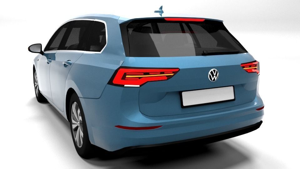 GOLF 8 VARIANT Low-poly 3D model_2