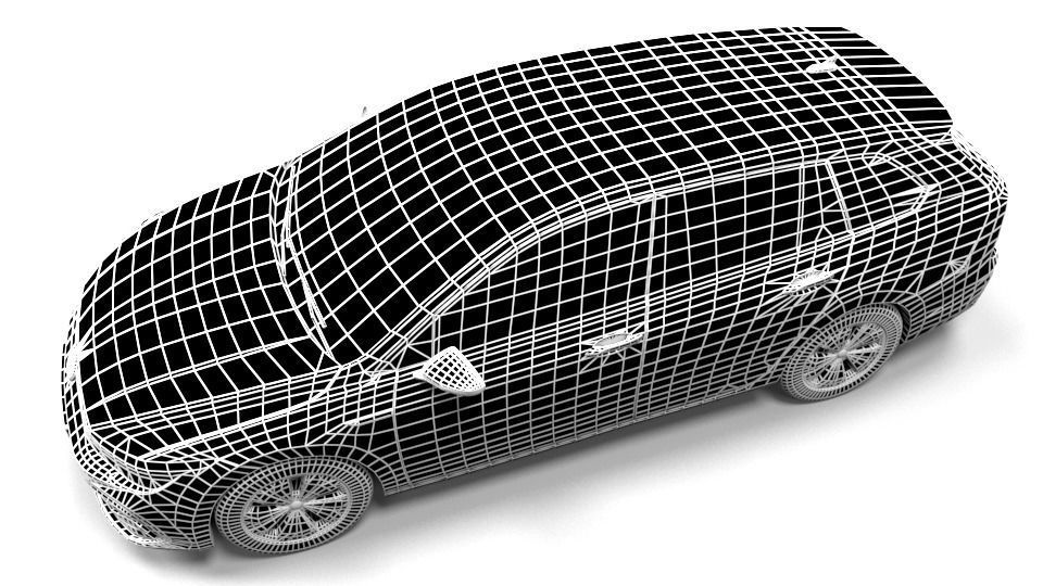 GOLF 8 VARIANT Low-poly 3D model_5