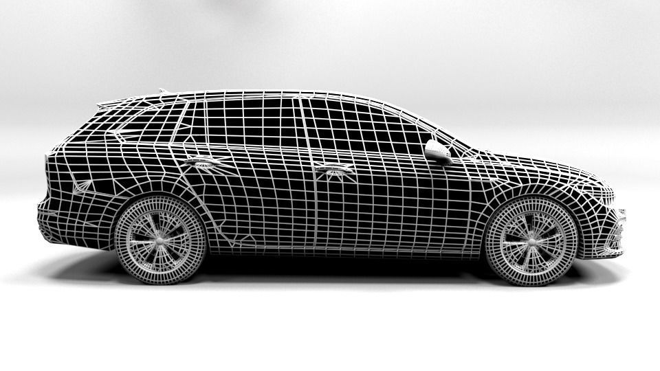 GOLF 8 VARIANT Low-poly 3D model_7