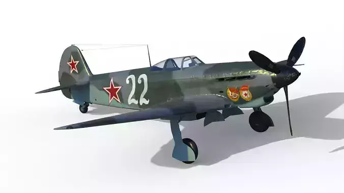 Yakovlev Yak-9 fighter 3D model