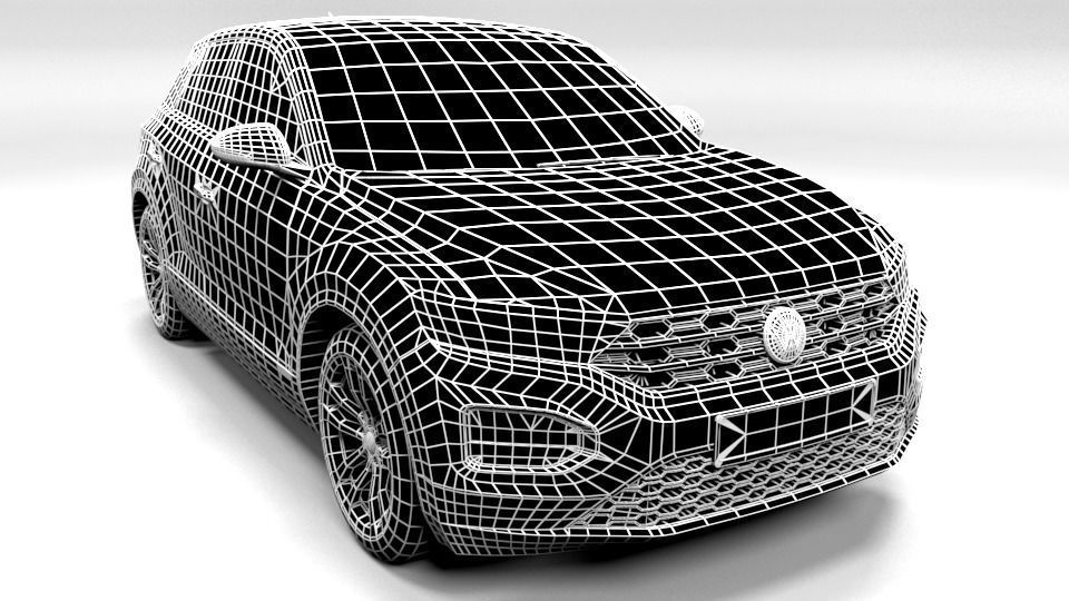 VW TROC Low-poly 3D model_1