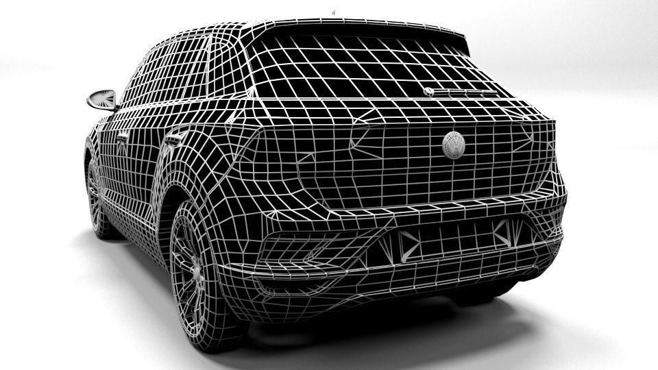 VW TROC Low-poly 3D model_3