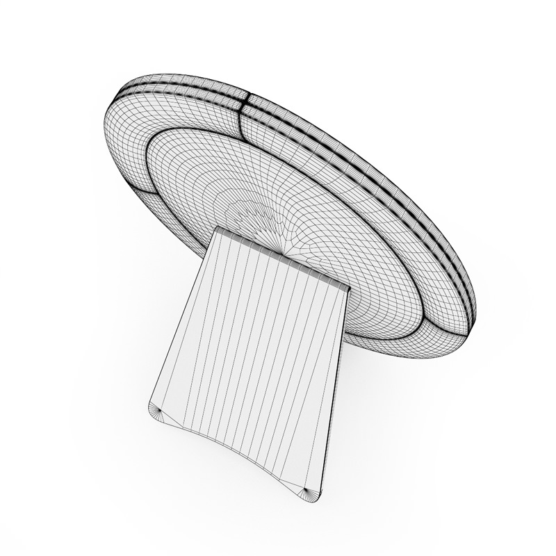 Table Mirror 3D model_1