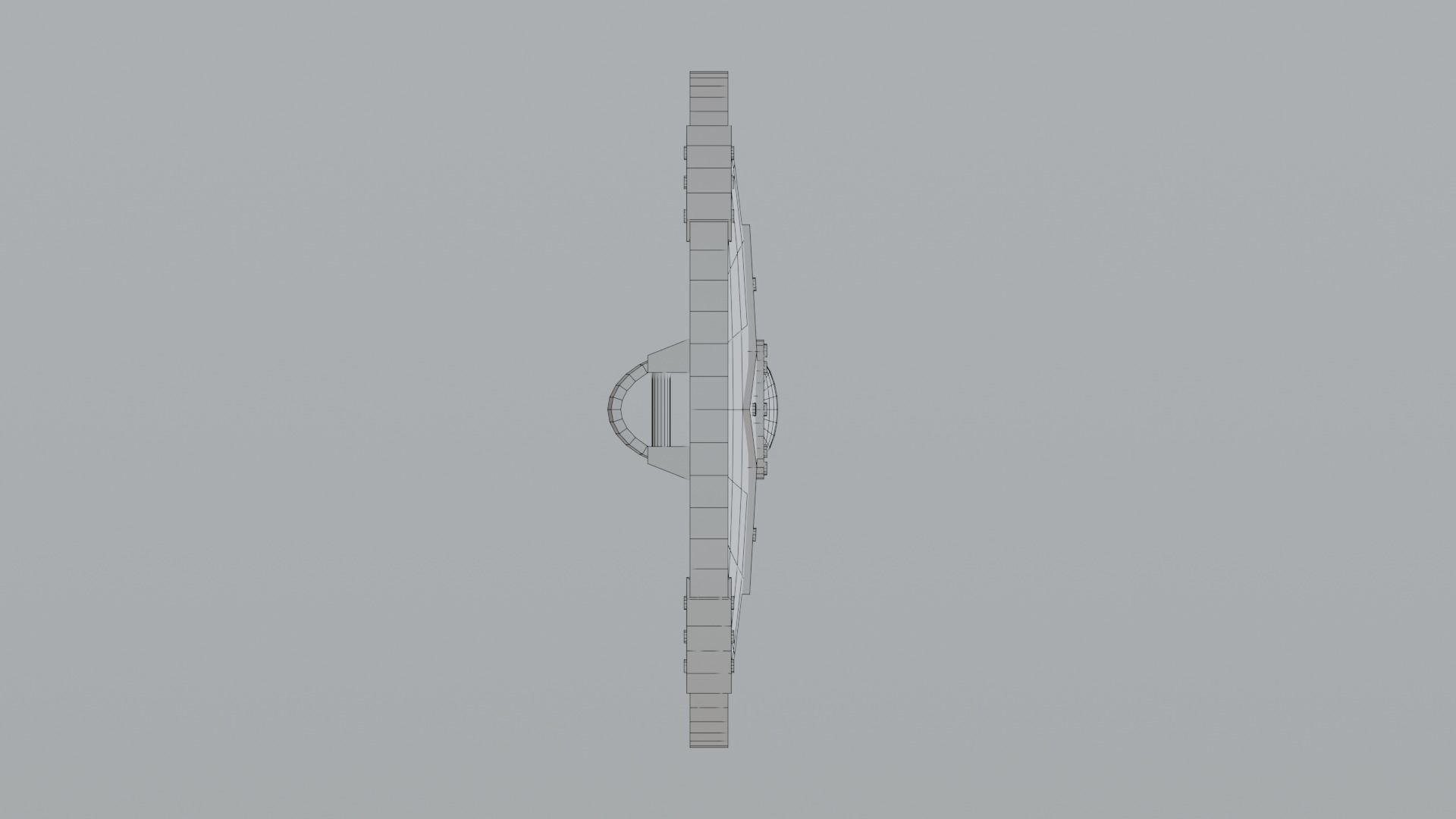 Round wooden shield Low-poly 3D model_18