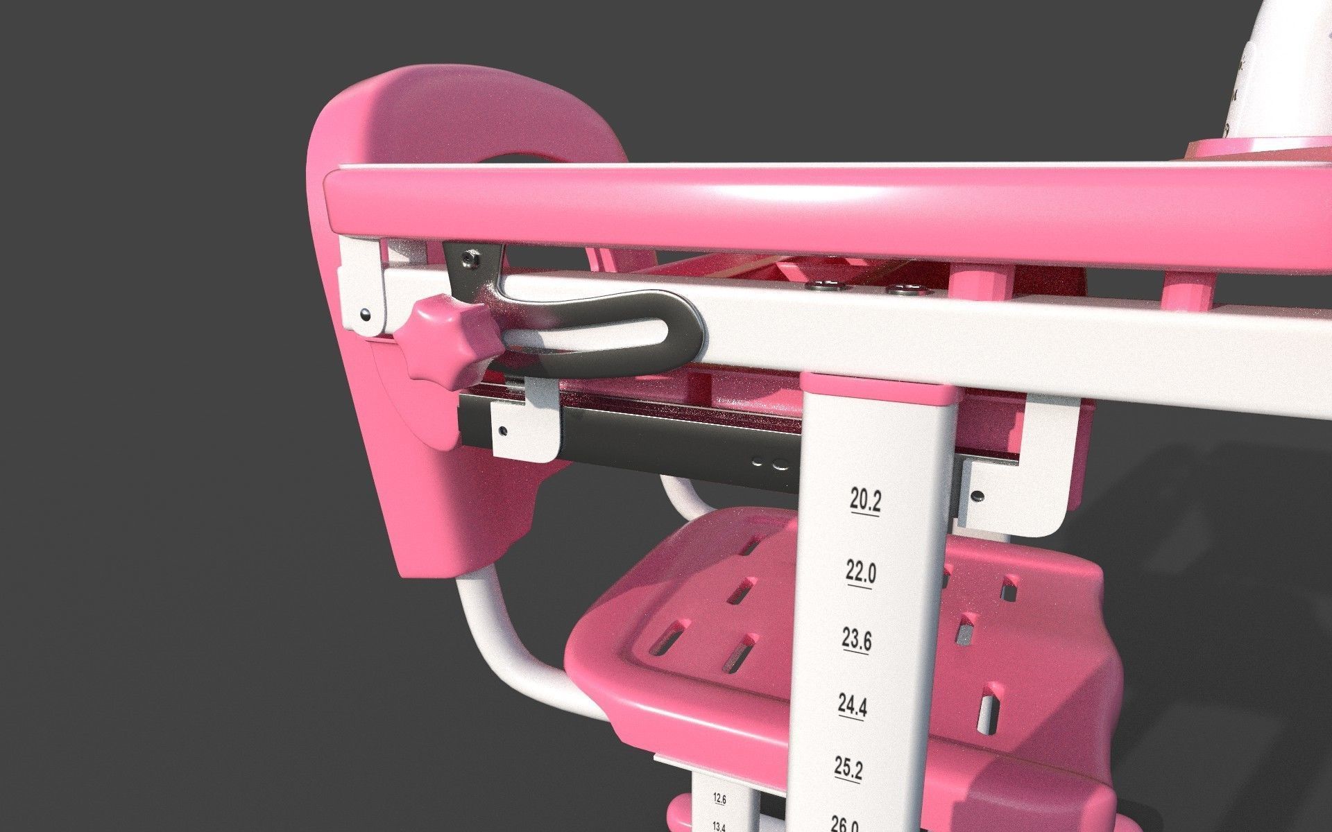 Study Table Low-poly 3D model_5