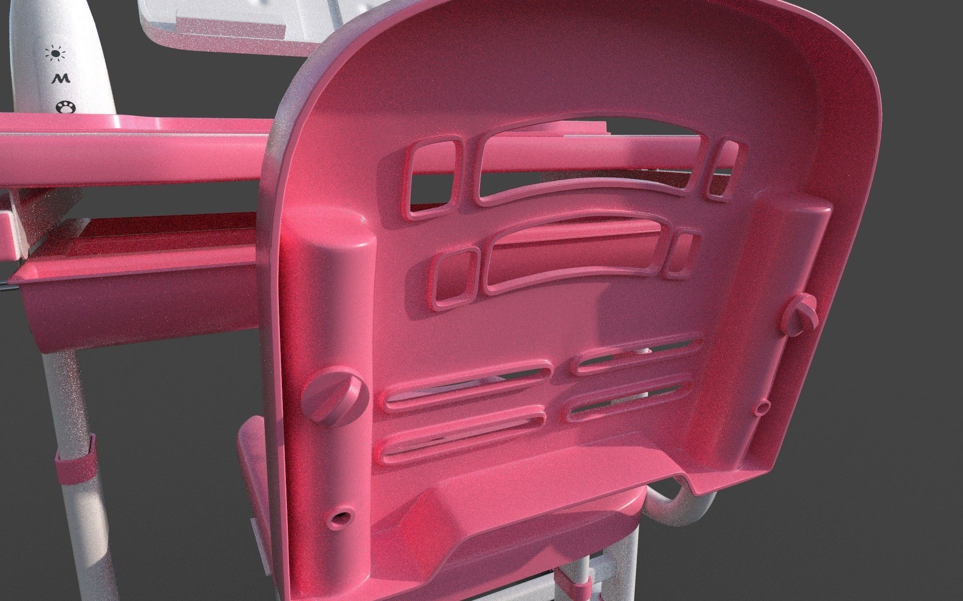 Study Table Low-poly 3D model_10