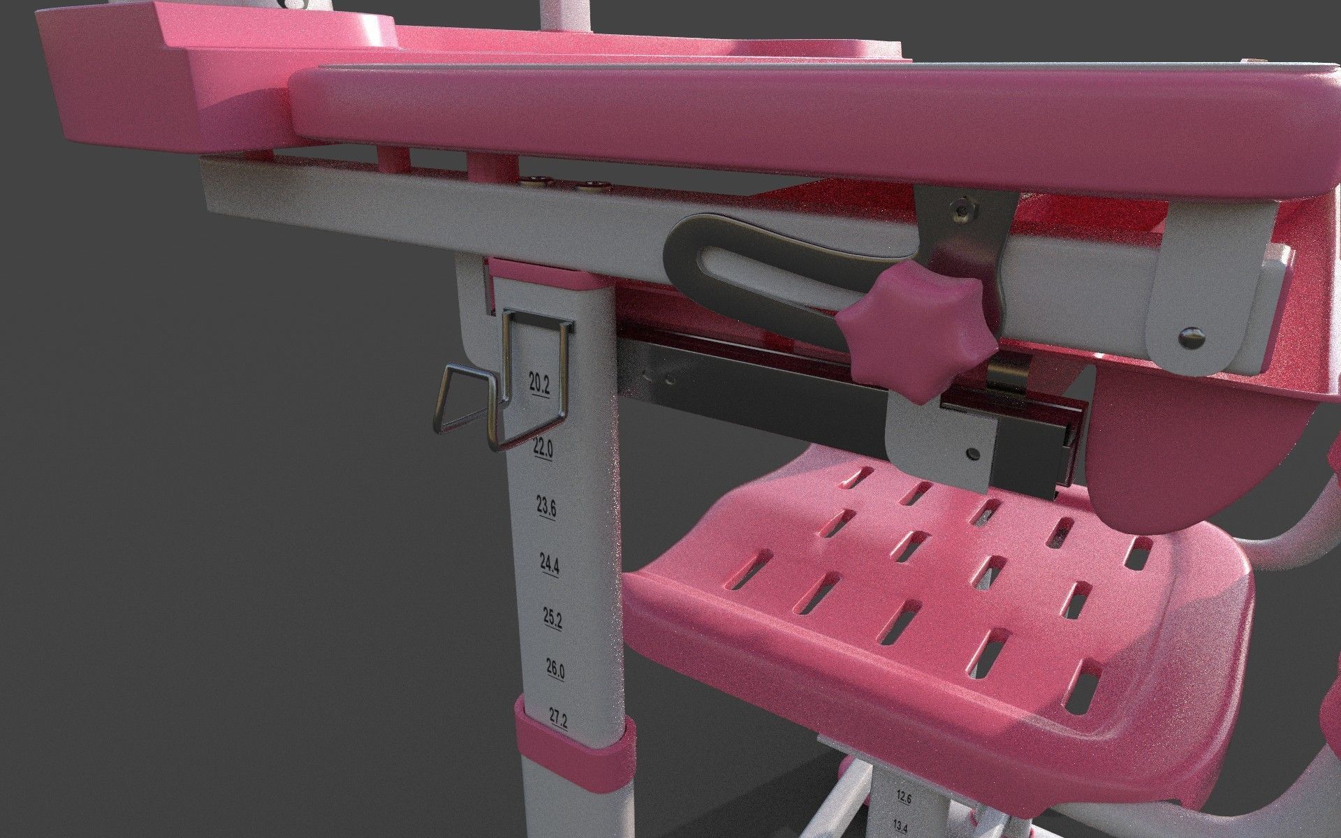 Study Table Low-poly 3D model_7