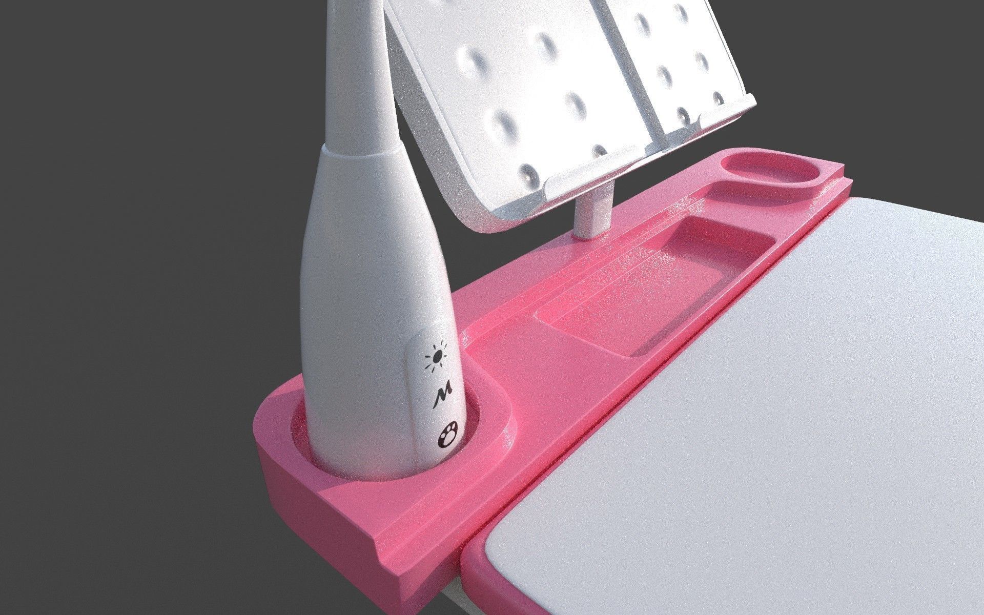 Study Table Low-poly 3D model_6