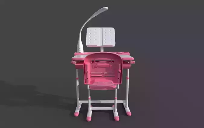 Study Table Low-poly 3D model