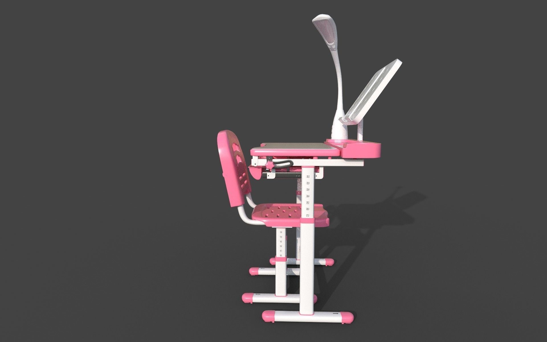 Study Table Low-poly 3D model_3