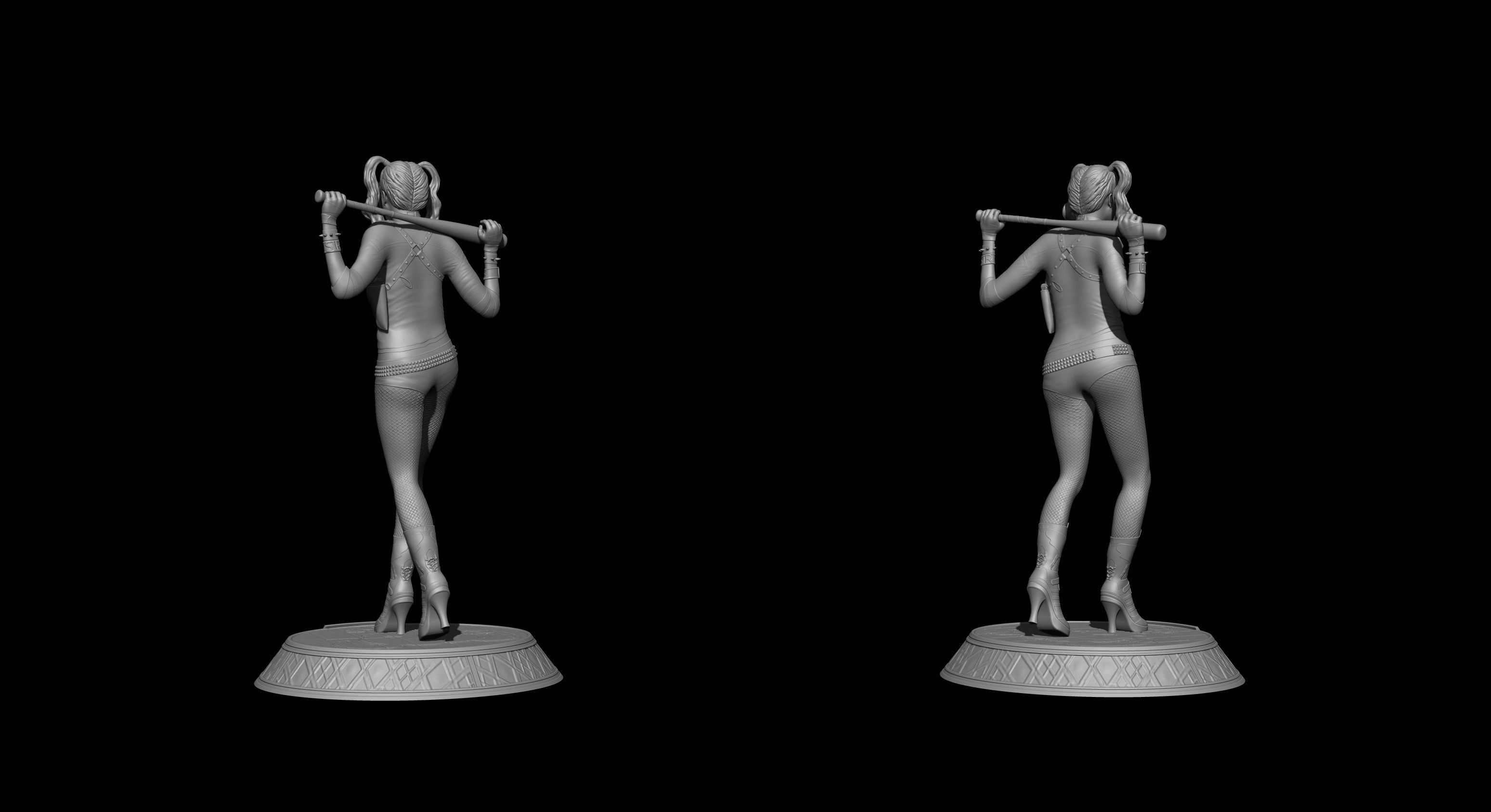 Harley Quinn Suicide Squad file STL-OBJ For 3D printer 3D print model_9