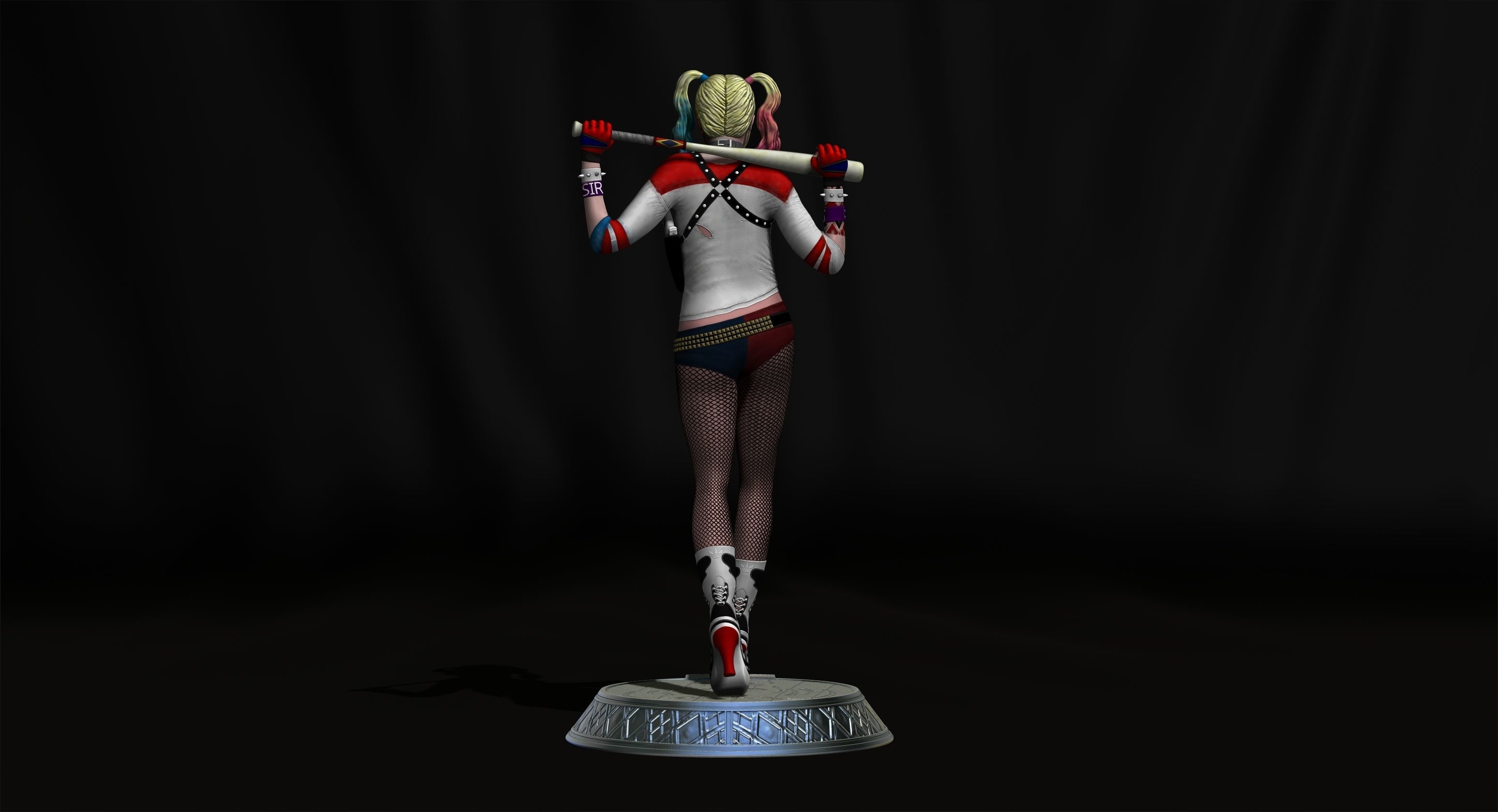 Harley Quinn Suicide Squad file STL-OBJ For 3D printer 3D print model_4