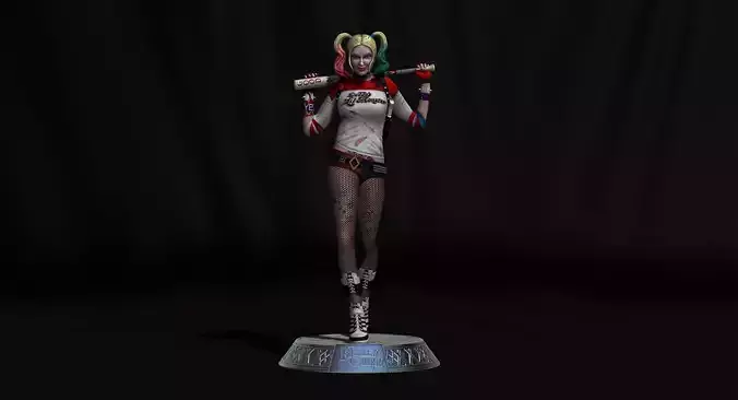 Harley Quinn Suicide Squad file STL-OBJ For 3D printer 3D print model
