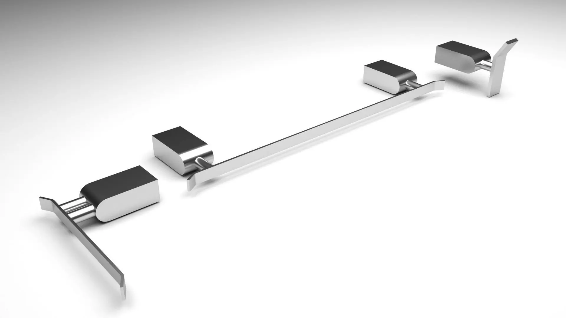 Towel Holders Set 3D model_0