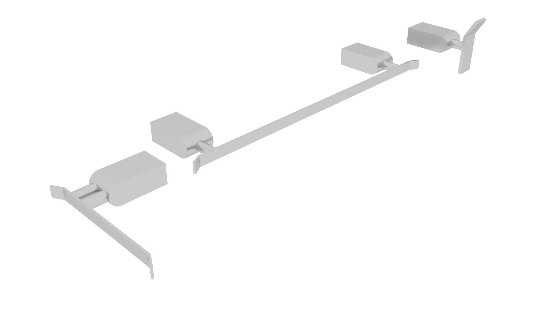 Towel Holders Set 3D model_7