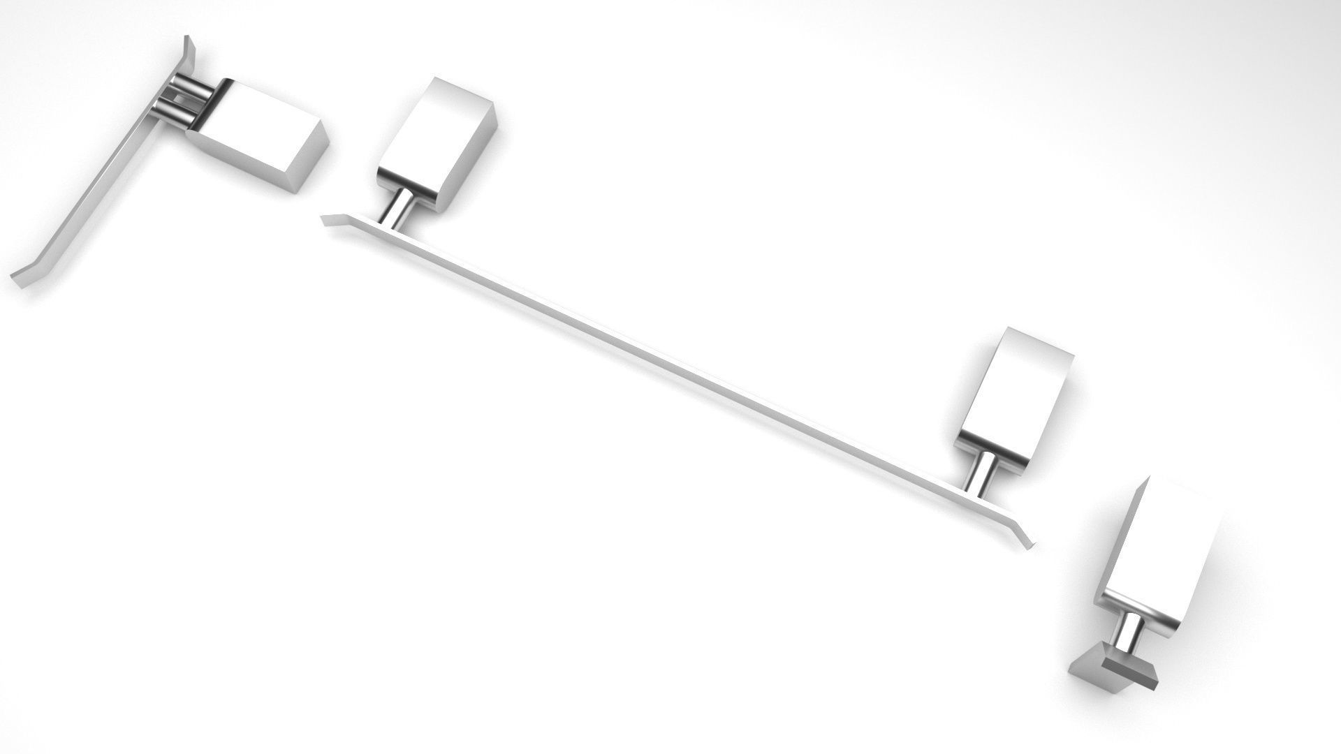 Towel Holders Set 3D model_1