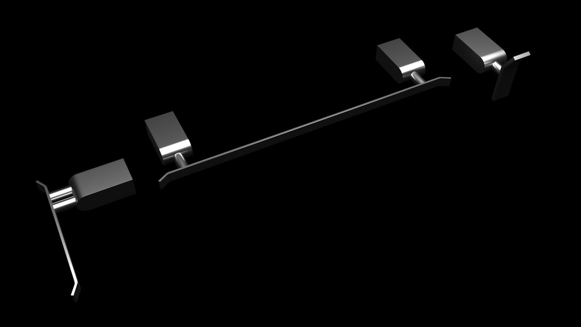 Towel Holders Set 3D model_6