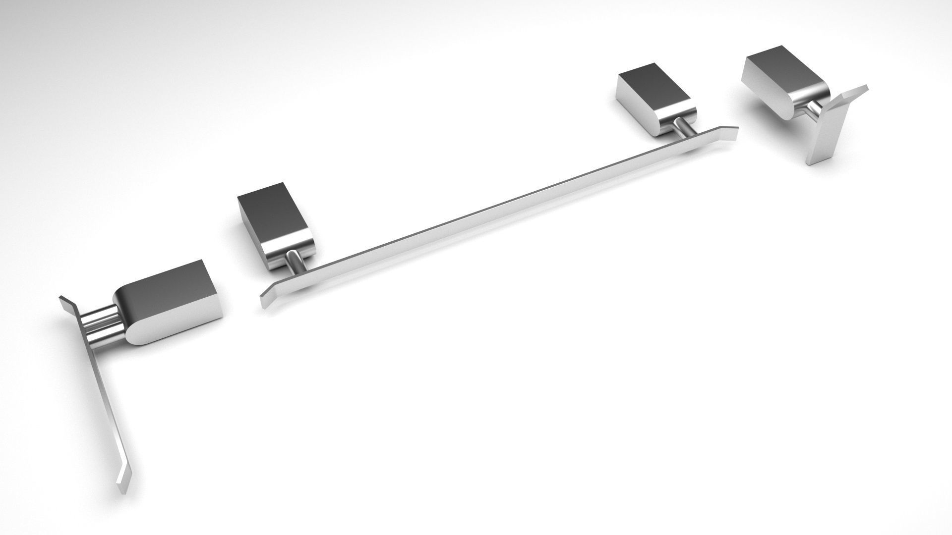 Towel Holders Set 3D model_4