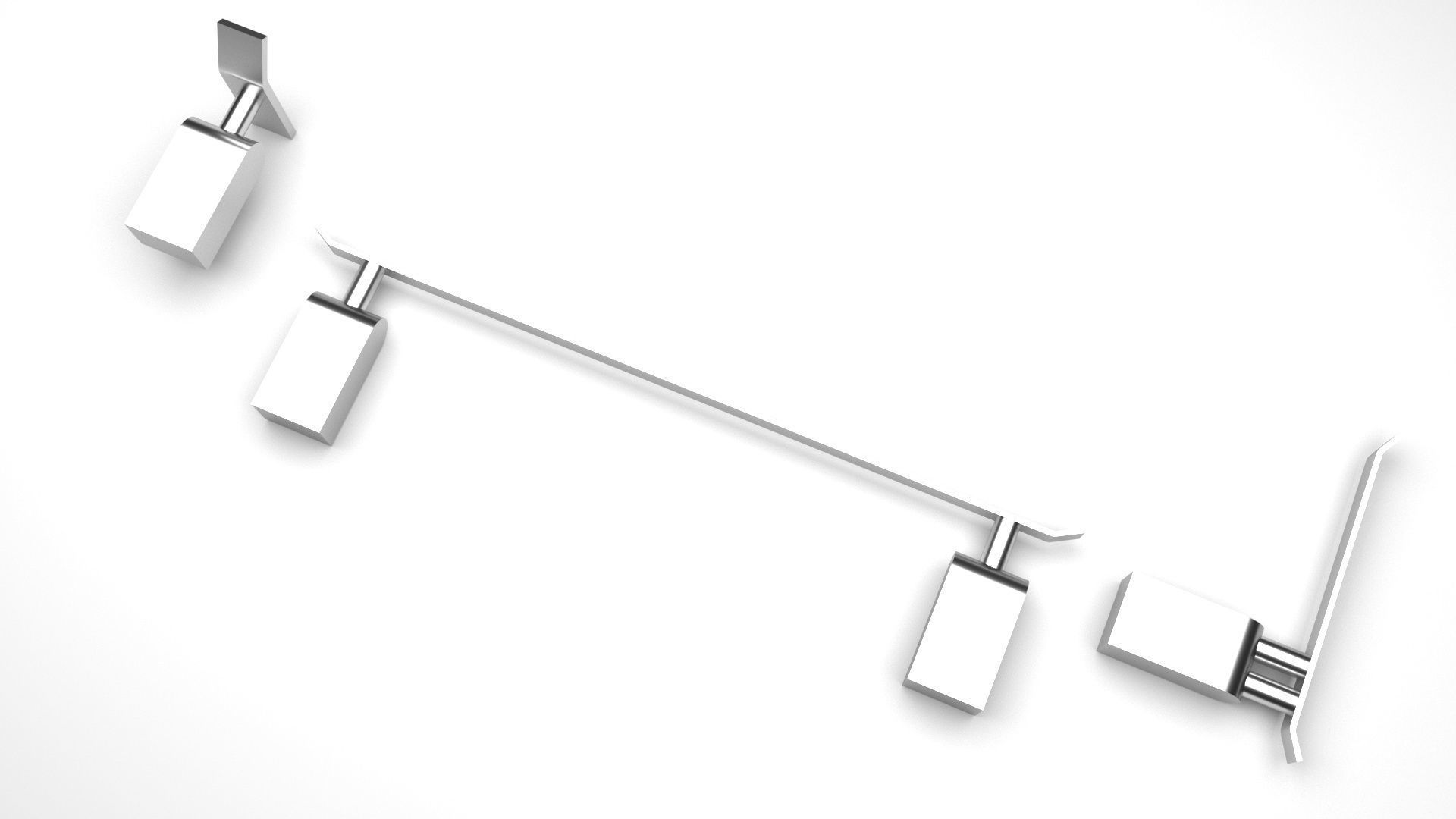 Towel Holders Set 3D model_3