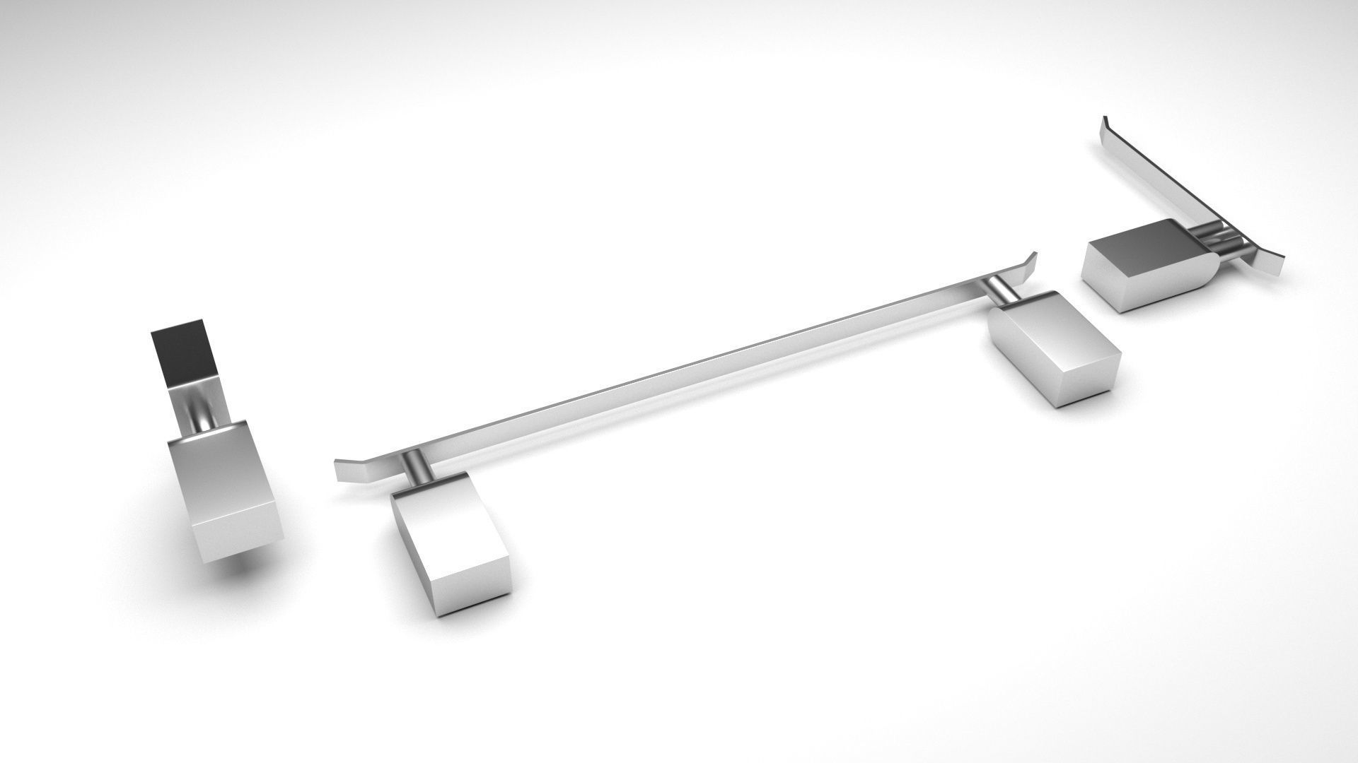 Towel Holders Set 3D model_2