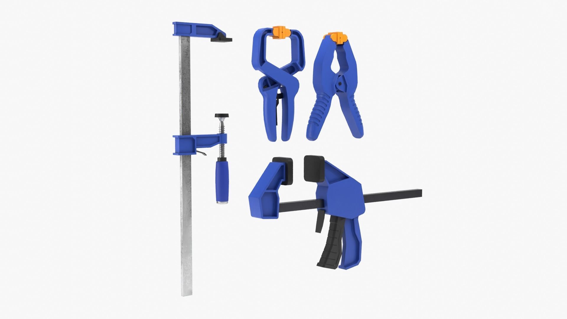 Clamp Set Low-poly 3D model_11