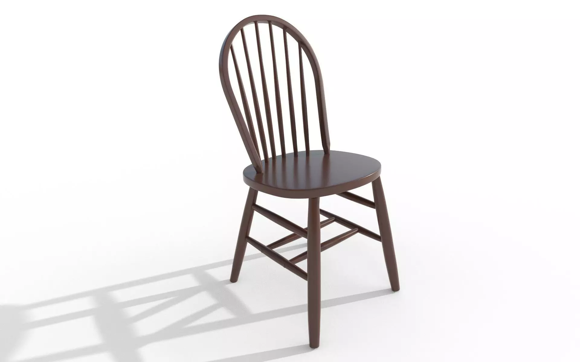 Wooden Chair Low-poly 3D model