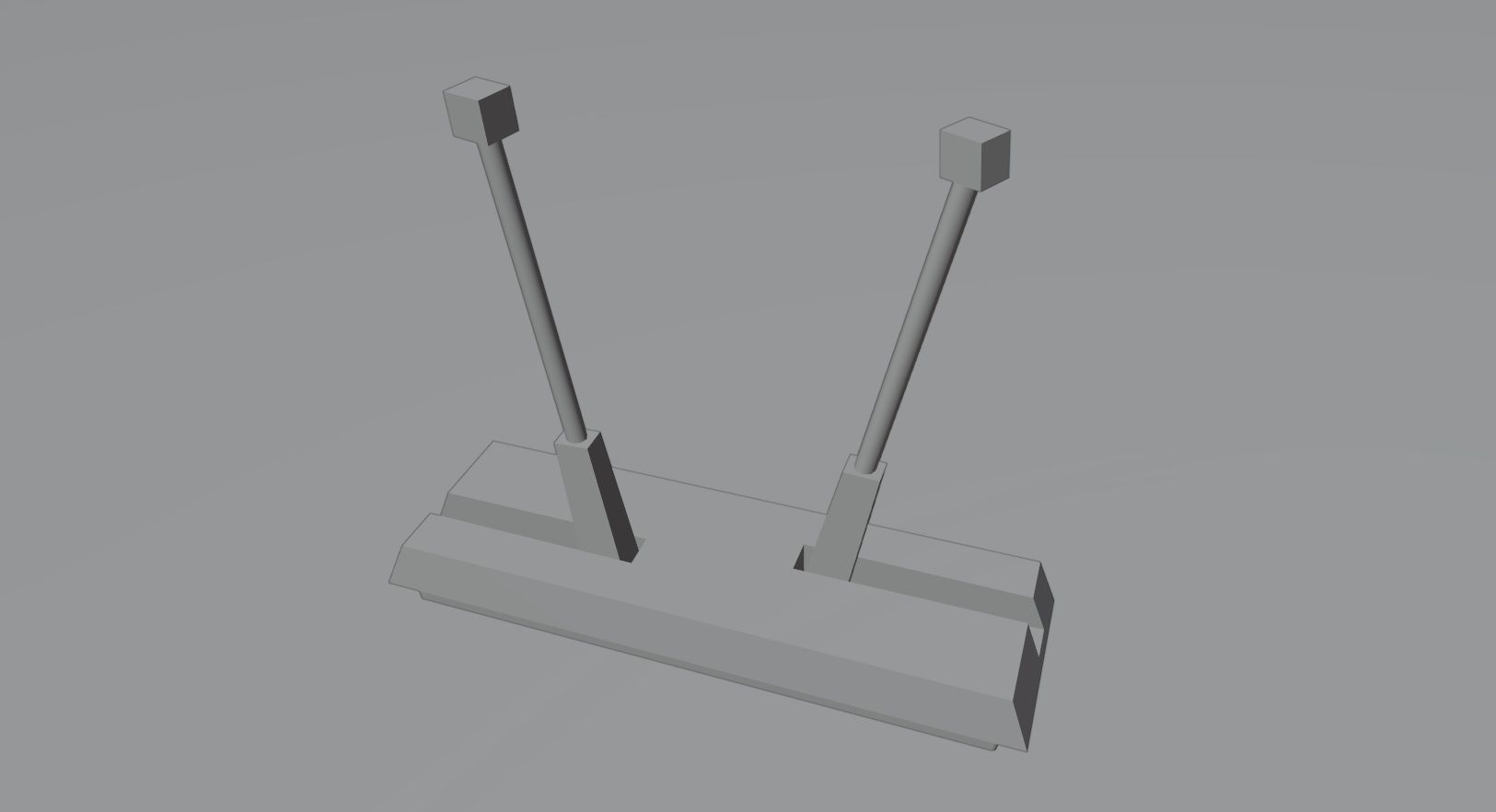 Old soviet tv antenna Orbita-1  Low-poly 3D model_5