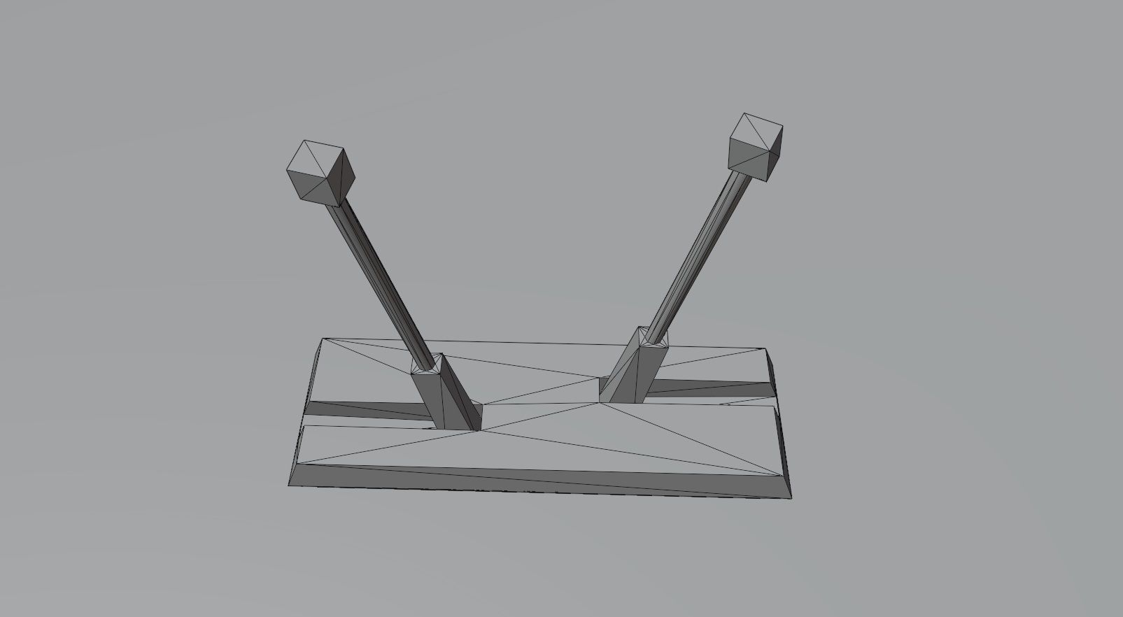 Old soviet tv antenna Orbita-1  Low-poly 3D model_7
