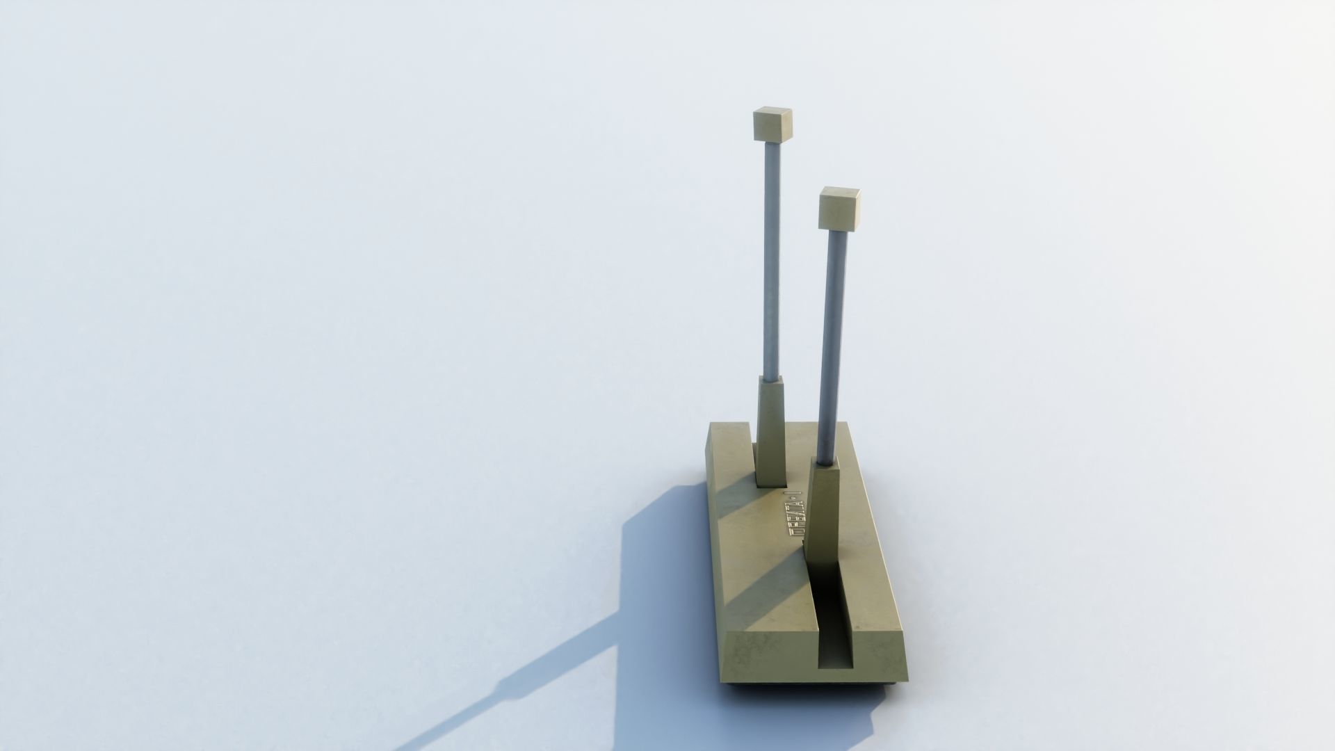 Old soviet tv antenna Orbita-1  Low-poly 3D model_3
