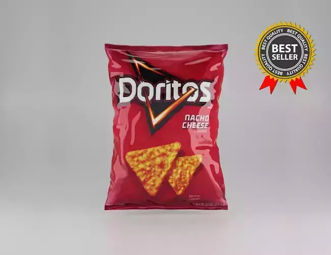 Chips Packaging - Doritos Low-poly 3D model